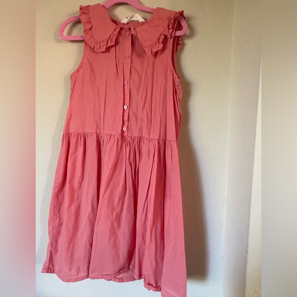 H&M Pink Sleeveless Sundress with Ruffled Details